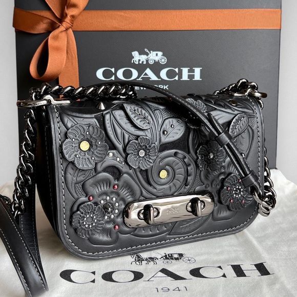 Coach Handbags - 🚫SOLD ON MERCARI🚫Coach Swagger Tea Rose Tooling Shoulder Bag 20 in Glovetanned